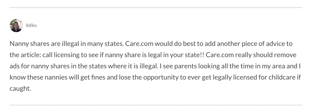 nanny shares illegal