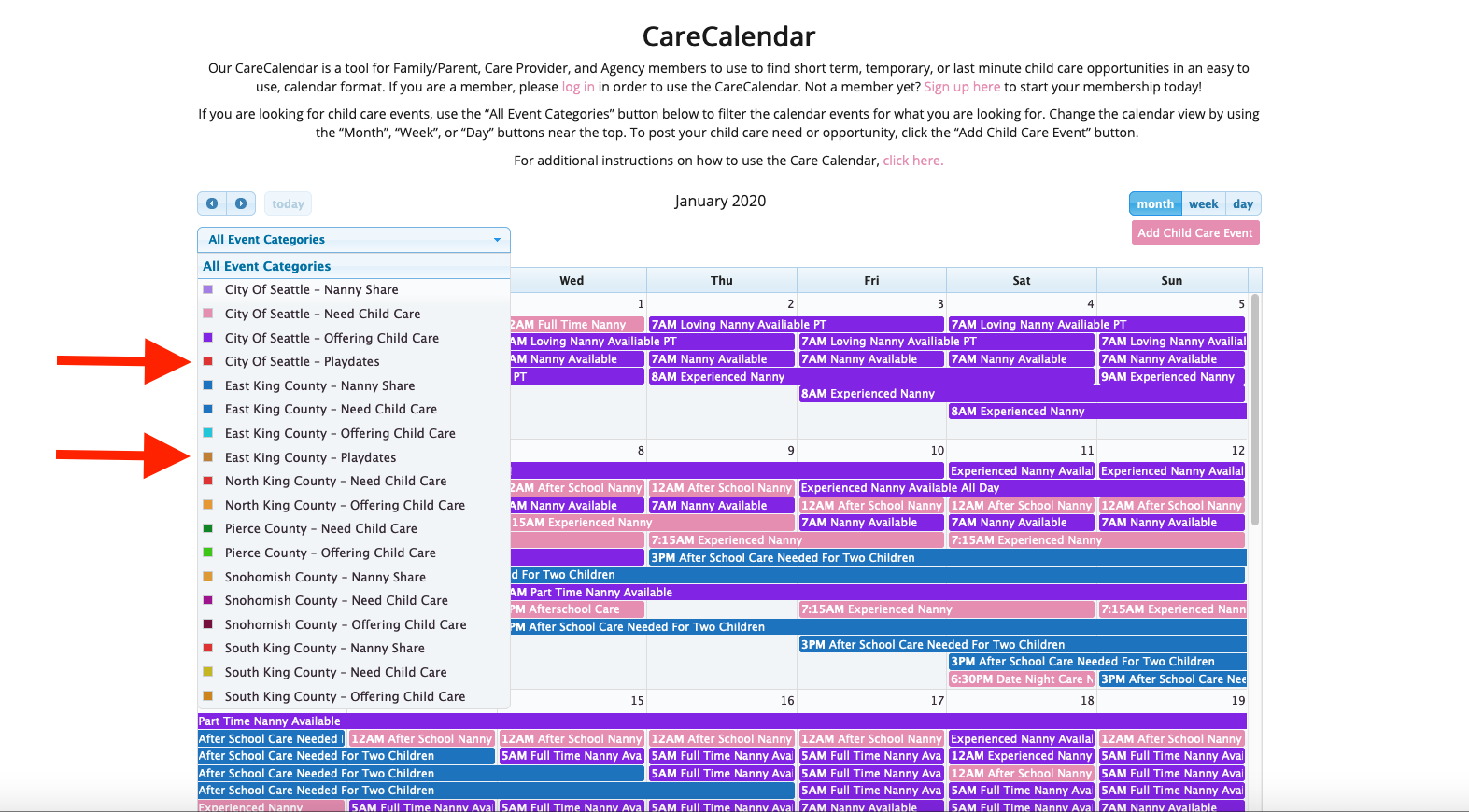 carecalendar playdates