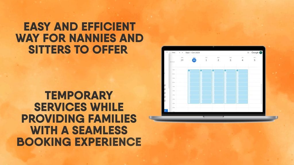 nanny booking calendar
